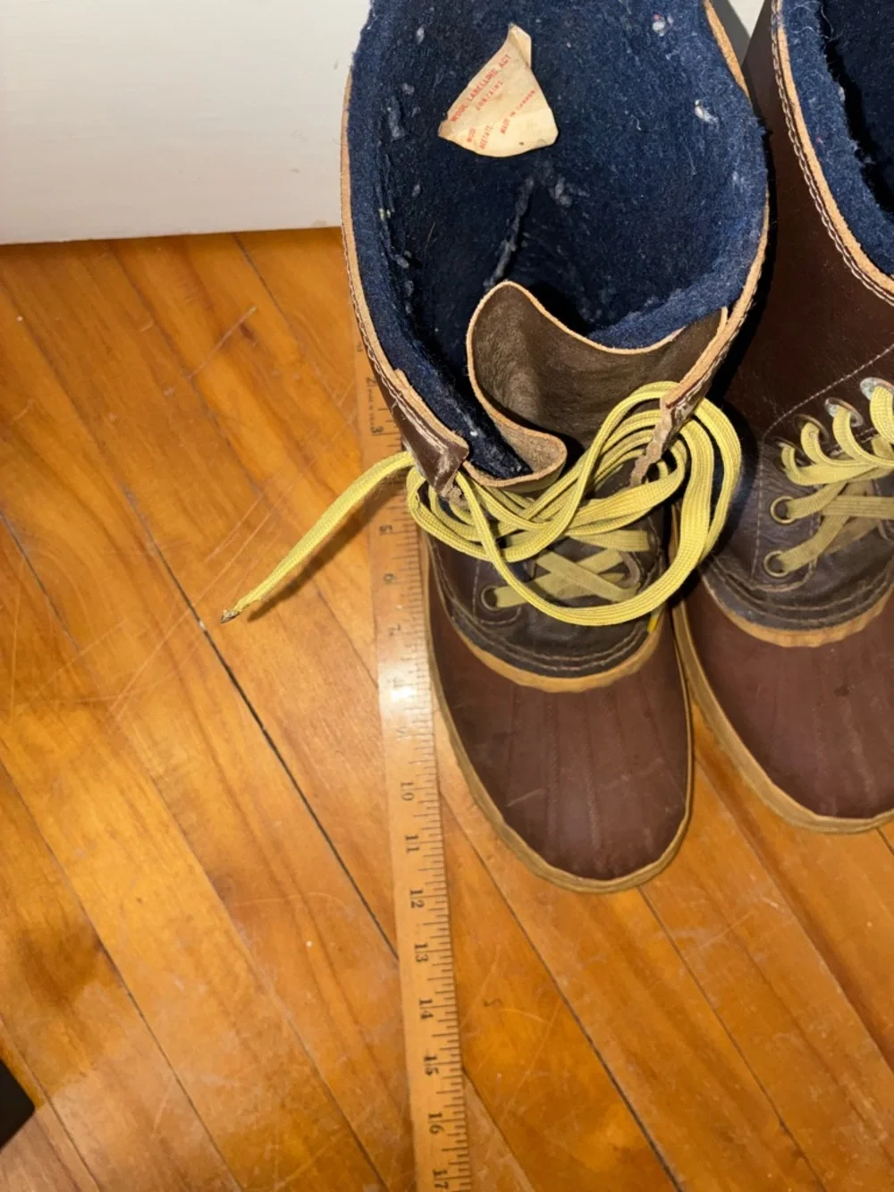 Vintage Sorel Kaufman Eskimo Winter Duck Boots Wool Liner Mens 10.5/11